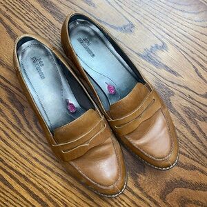 Ros Hommerson Women's Cushioned Leather Delta Penny Loafer Flats Shoes 8.5